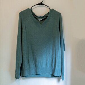 Lucky Brand Teal Green V-Neck Pullover Sweater – Size Medium